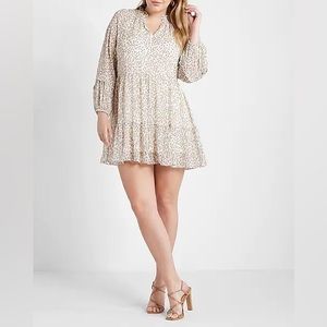 Leopard Print Tiered Trapeze Dress